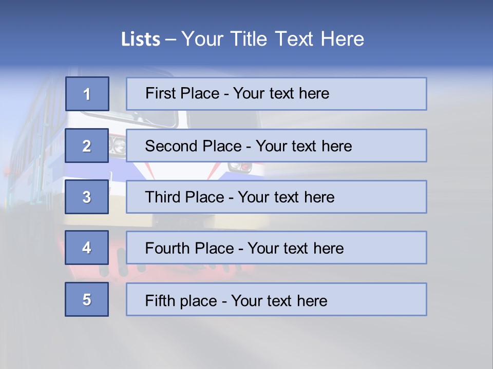 Transit Platform Wagon PowerPoint Template