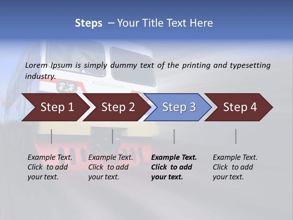 Transit Platform Wagon PowerPoint Template