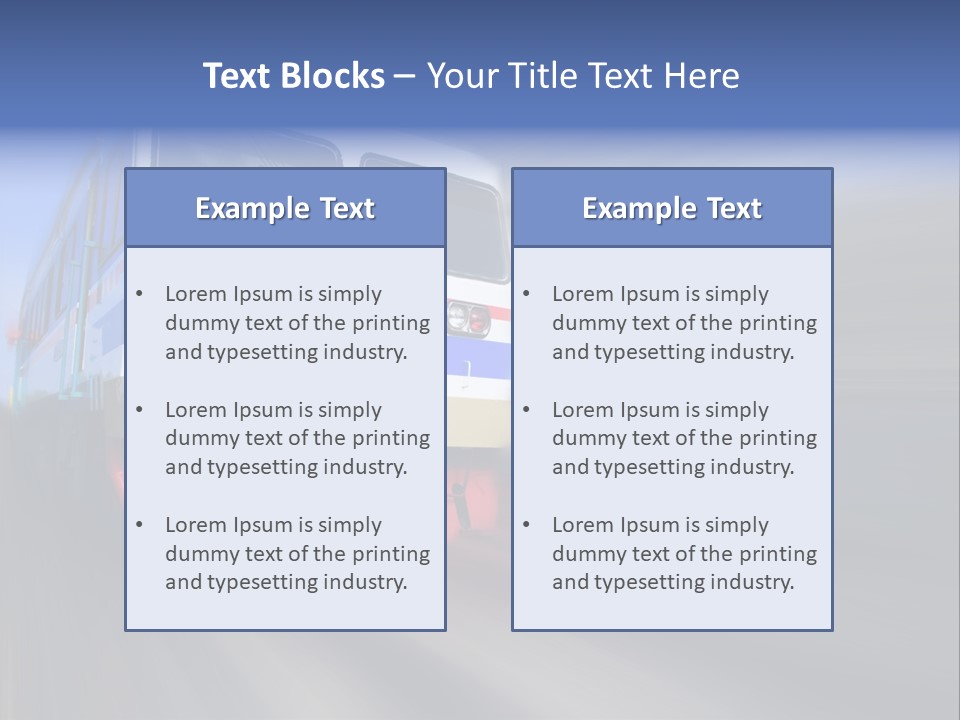 Transit Platform Wagon PowerPoint Template