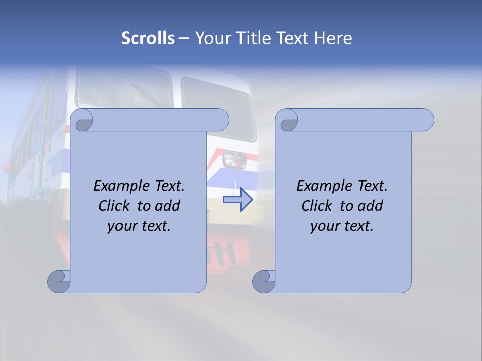 Transit Platform Wagon PowerPoint Template