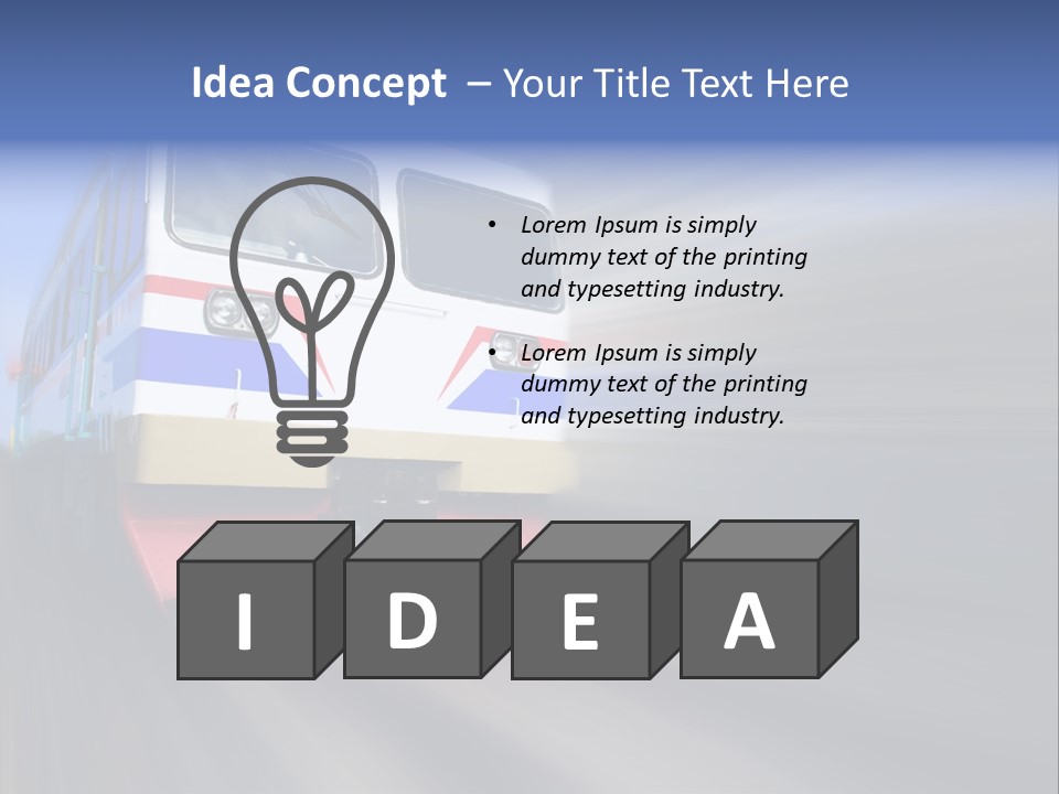 Transit Platform Wagon PowerPoint Template