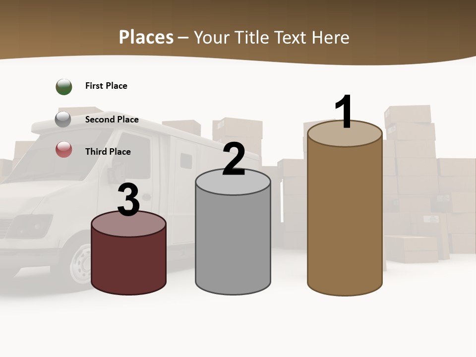 Carton Lorry Send PowerPoint Template