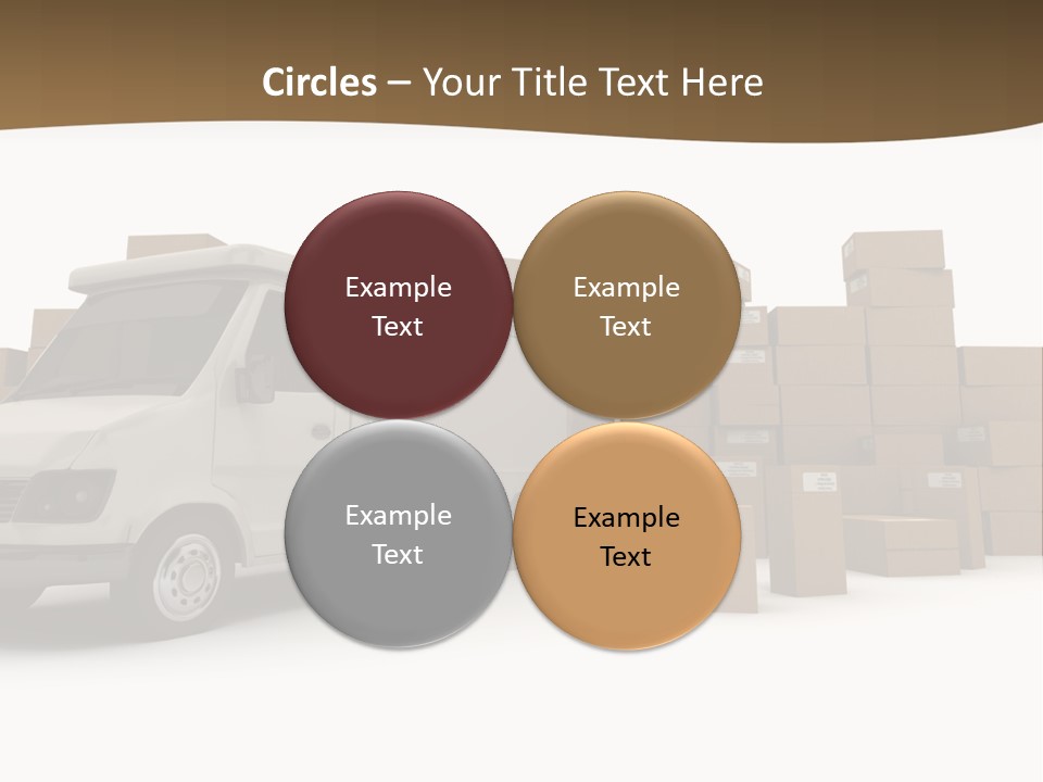 Carton Lorry Send PowerPoint Template