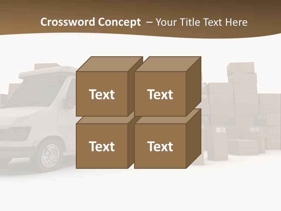 Carton Lorry Send PowerPoint Template