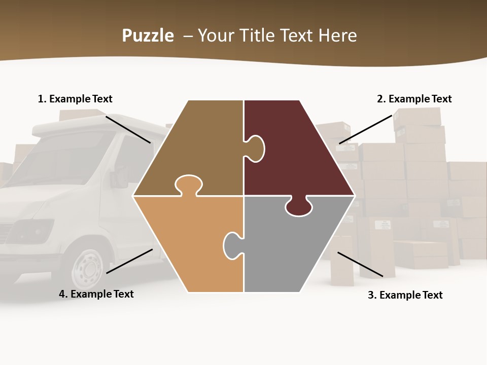 Carton Lorry Send PowerPoint Template