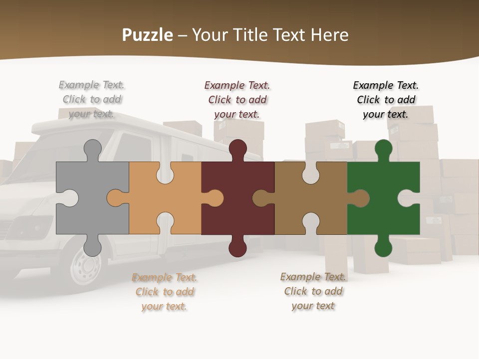 Carton Lorry Send PowerPoint Template