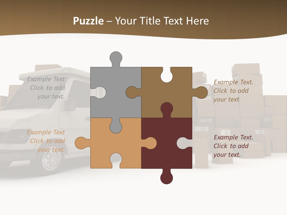 Carton Lorry Send PowerPoint Template