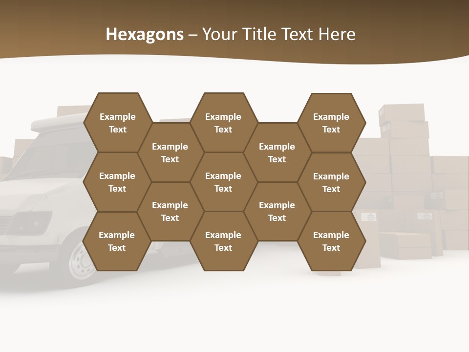 Carton Lorry Send PowerPoint Template