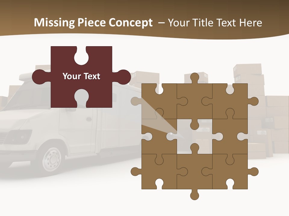 Carton Lorry Send PowerPoint Template