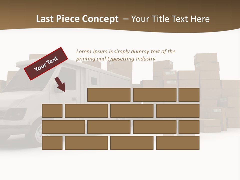 Carton Lorry Send PowerPoint Template