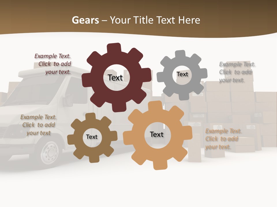 Carton Lorry Send PowerPoint Template
