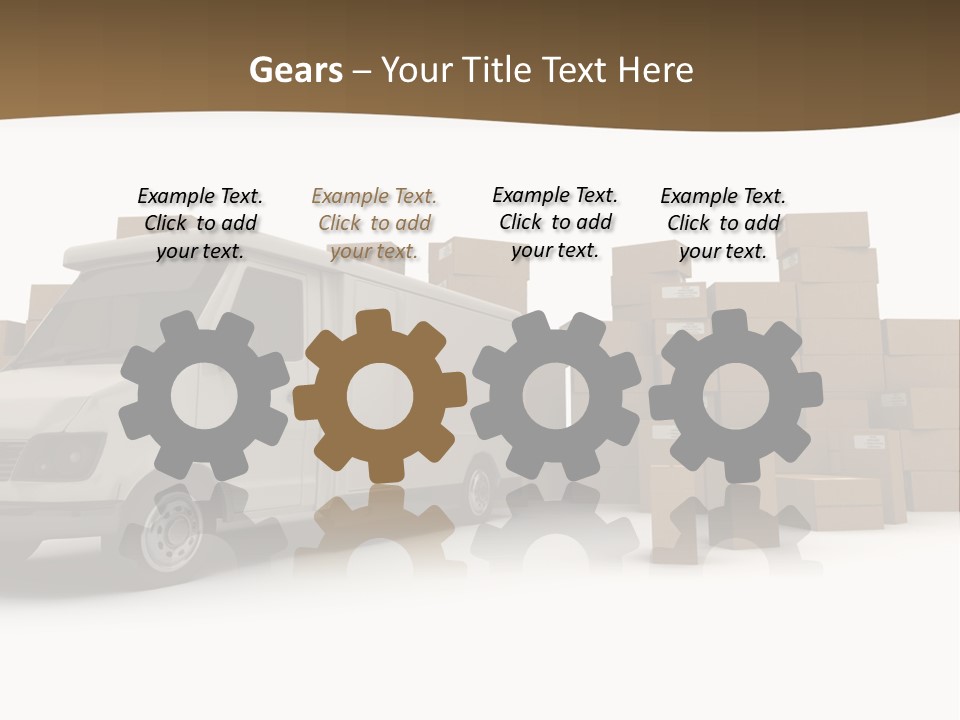 Carton Lorry Send PowerPoint Template