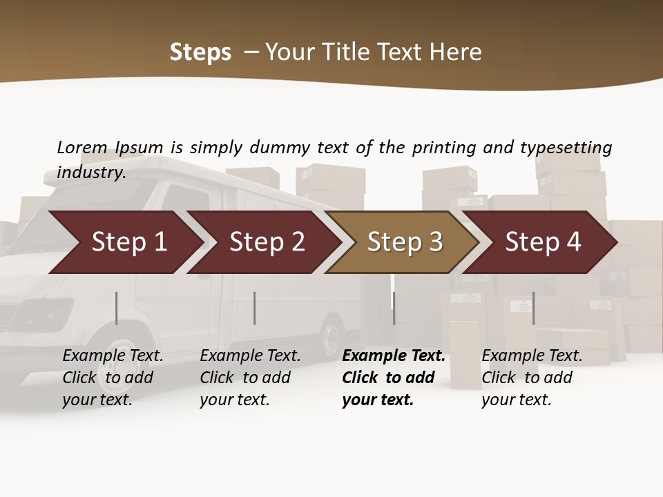 Carton Lorry Send PowerPoint Template