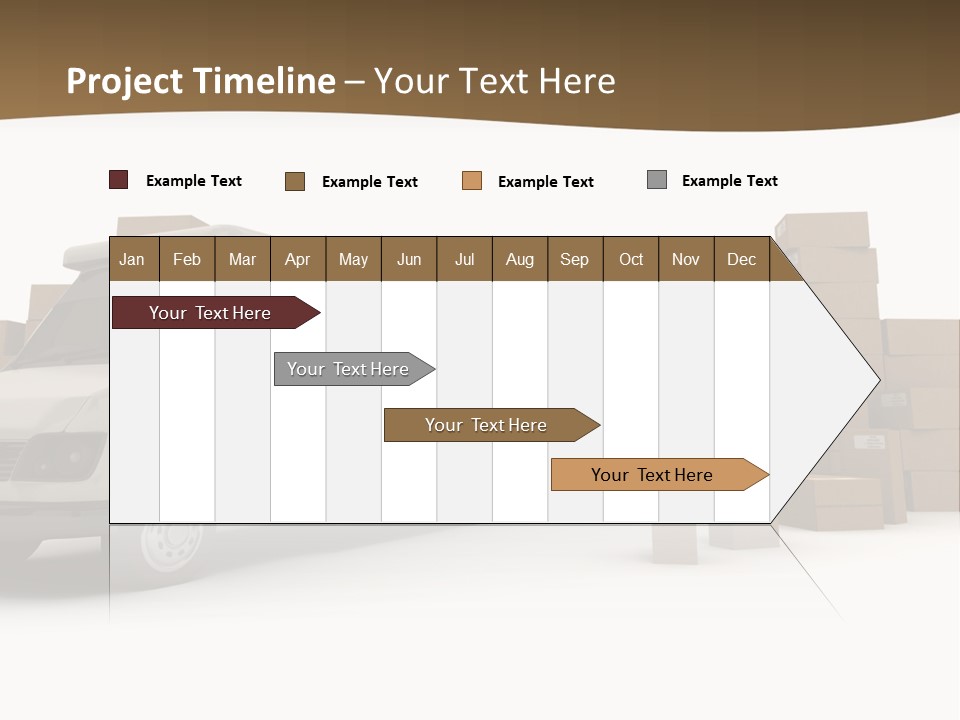 Carton Lorry Send PowerPoint Template