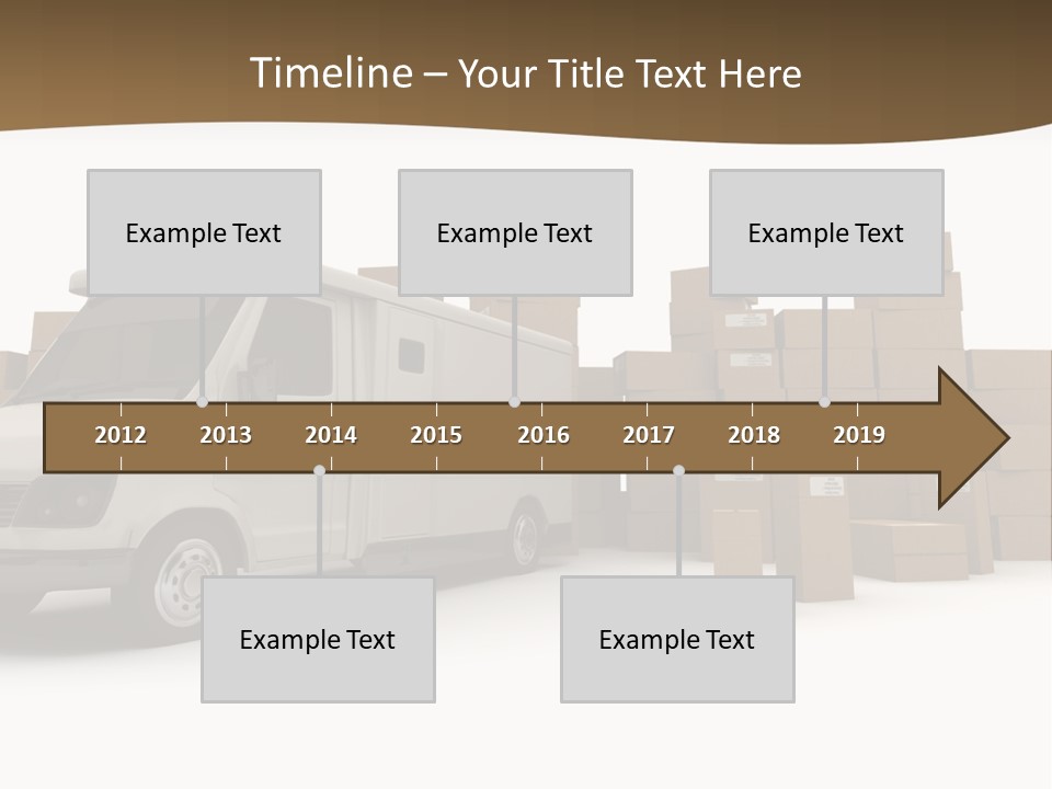 Carton Lorry Send PowerPoint Template