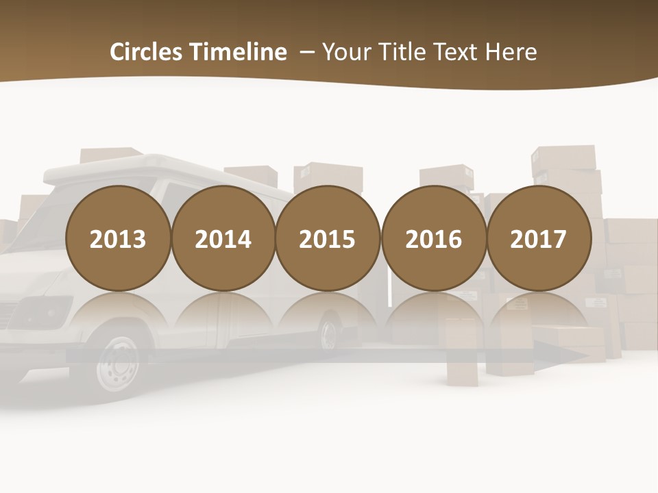 Carton Lorry Send PowerPoint Template