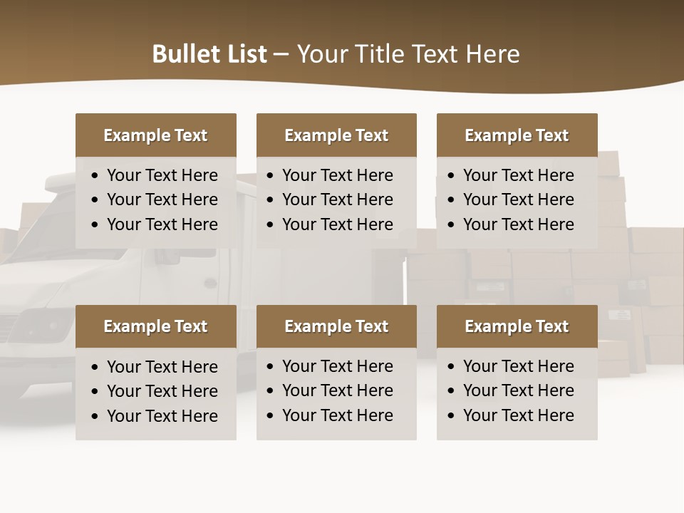 Carton Lorry Send PowerPoint Template