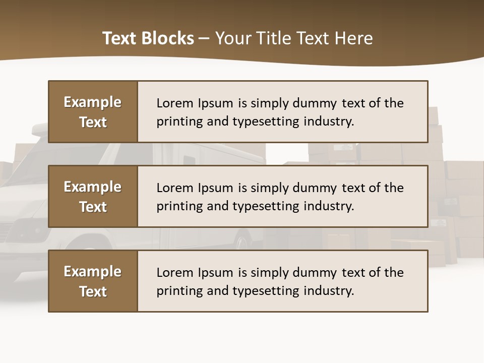 Carton Lorry Send PowerPoint Template