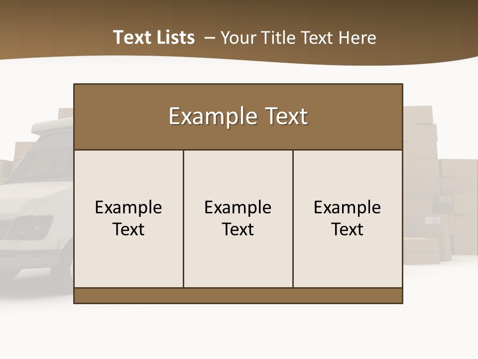 Carton Lorry Send PowerPoint Template