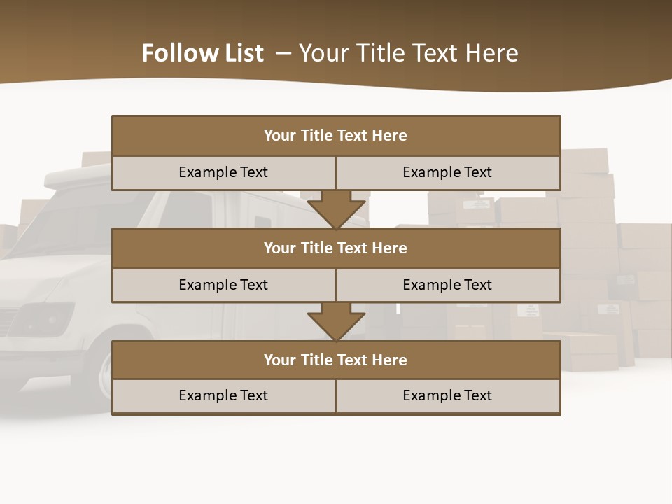 Carton Lorry Send PowerPoint Template