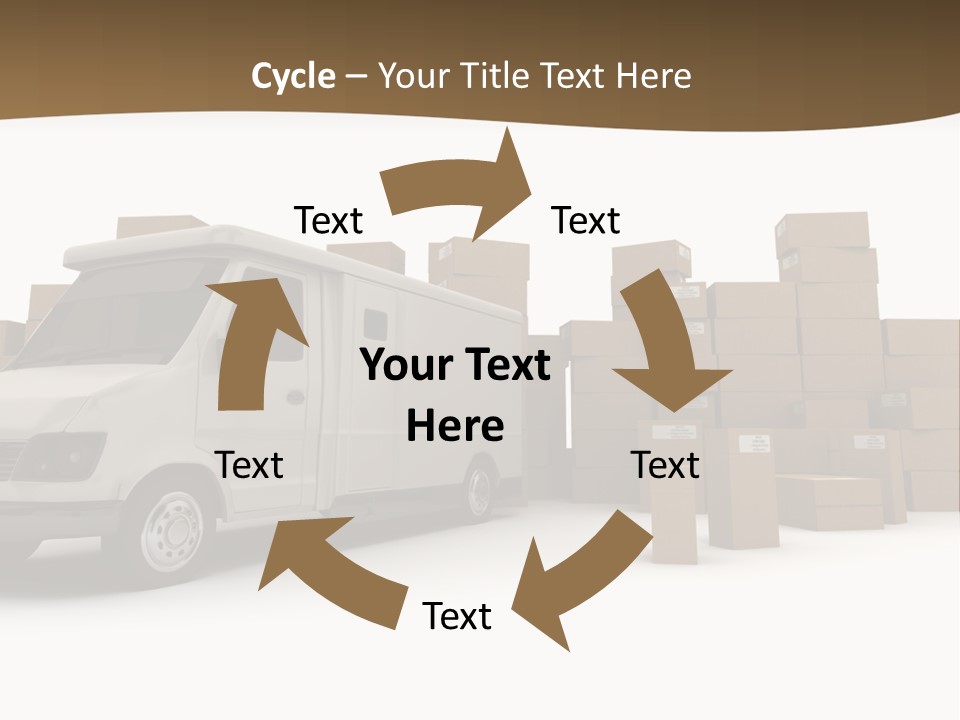 Carton Lorry Send PowerPoint Template