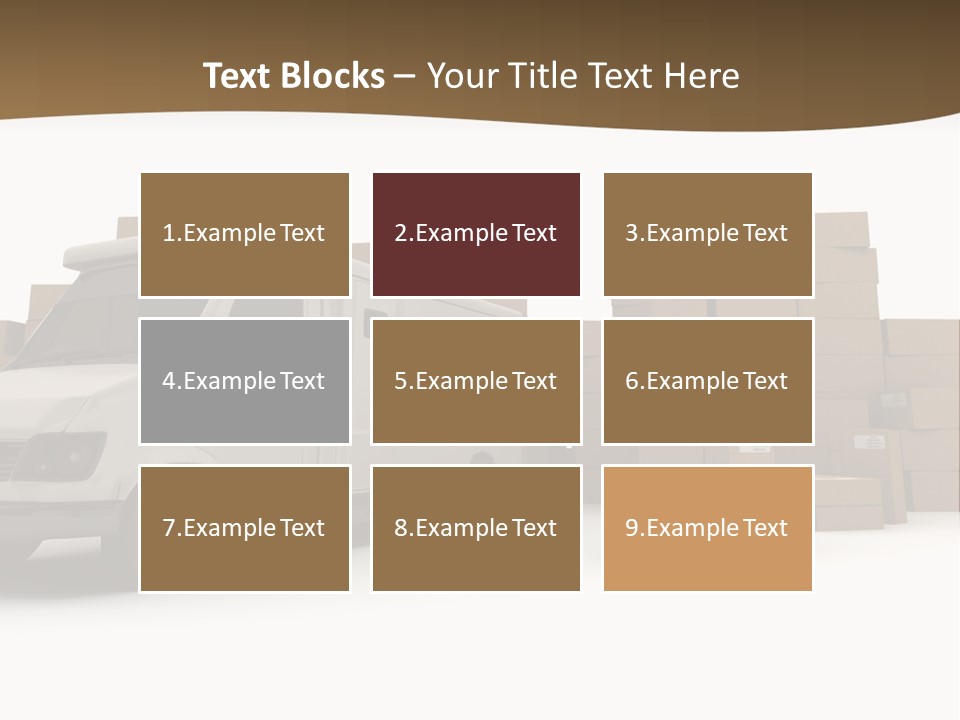Carton Lorry Send PowerPoint Template