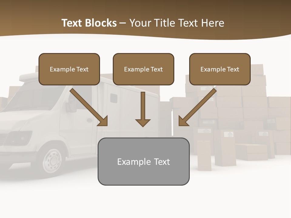 Carton Lorry Send PowerPoint Template