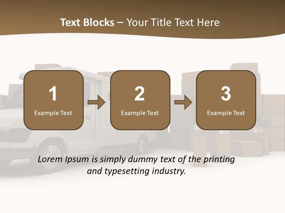 Carton Lorry Send PowerPoint Template