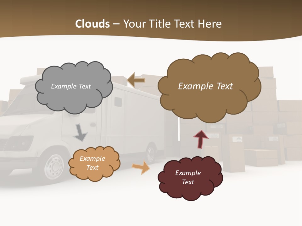 Carton Lorry Send PowerPoint Template