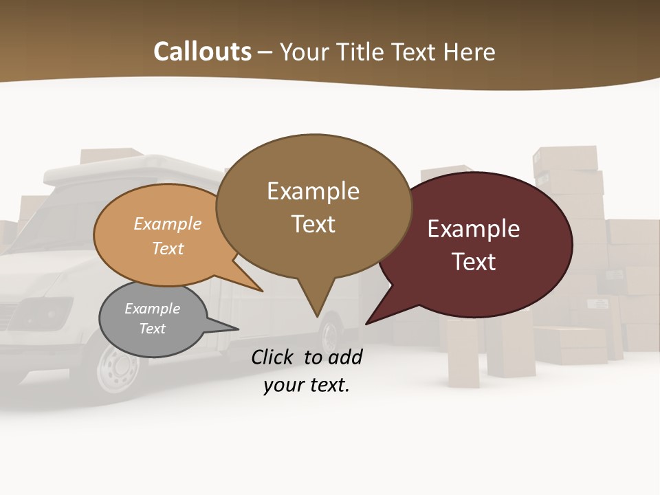 Carton Lorry Send PowerPoint Template
