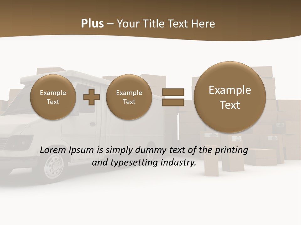 Carton Lorry Send PowerPoint Template