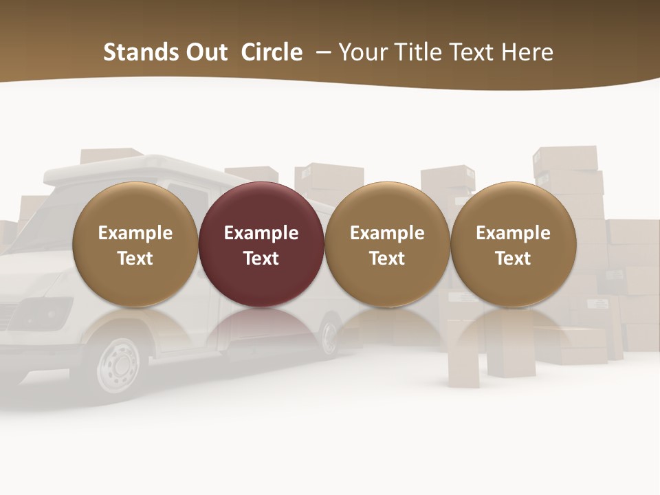 Carton Lorry Send PowerPoint Template