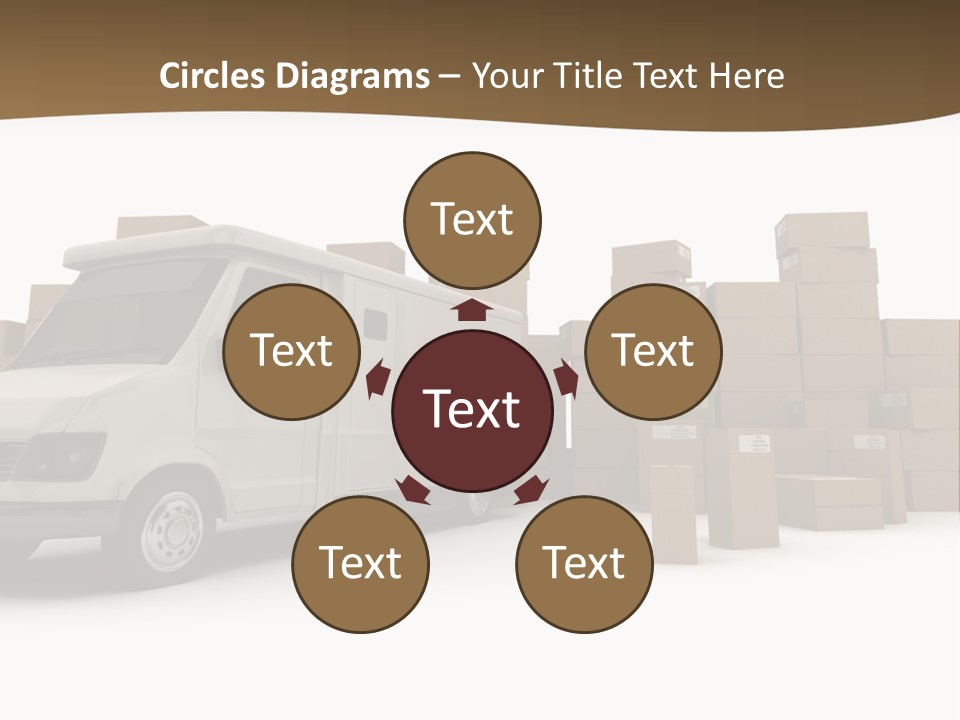 Carton Lorry Send PowerPoint Template