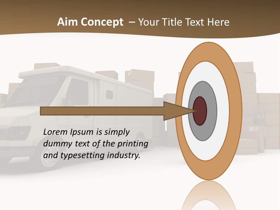 Carton Lorry Send PowerPoint Template
