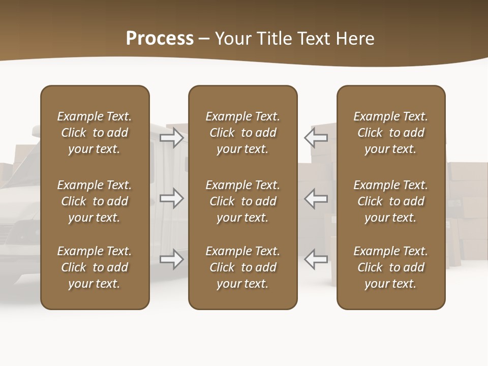 Carton Lorry Send PowerPoint Template
