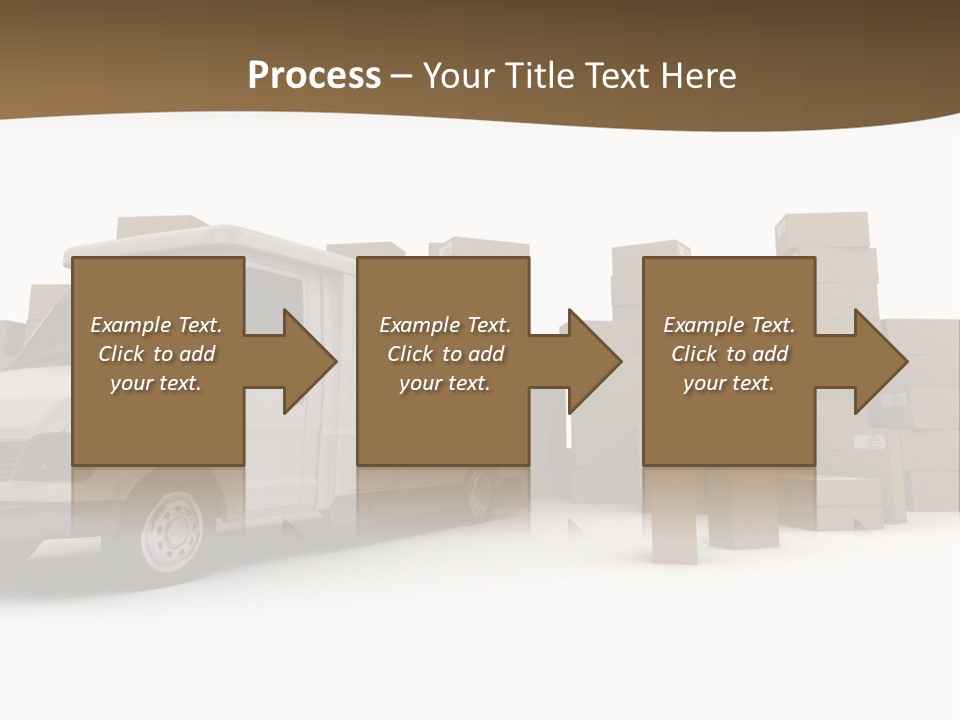 Carton Lorry Send PowerPoint Template