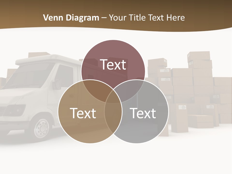 Carton Lorry Send PowerPoint Template