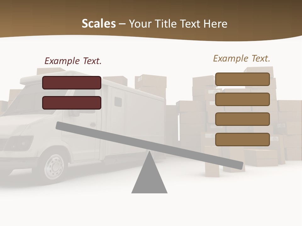 Carton Lorry Send PowerPoint Template