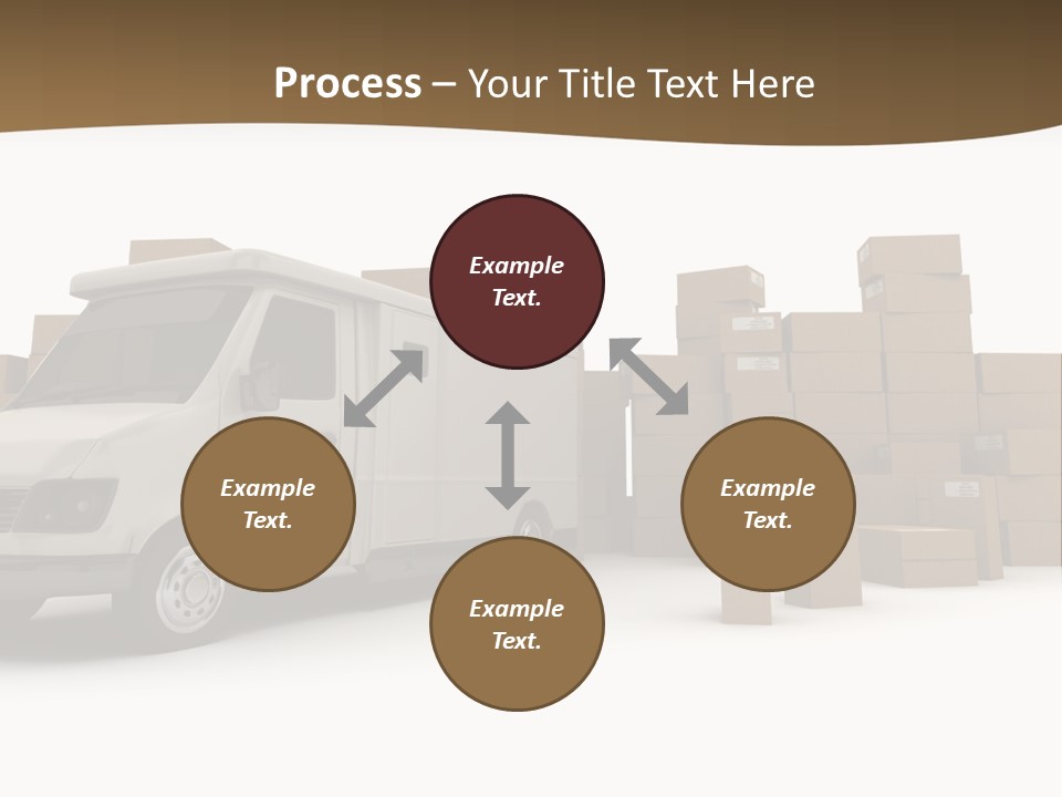 Carton Lorry Send PowerPoint Template