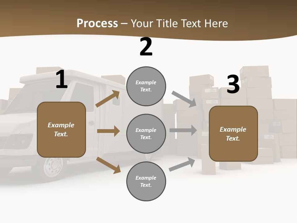 Carton Lorry Send PowerPoint Template