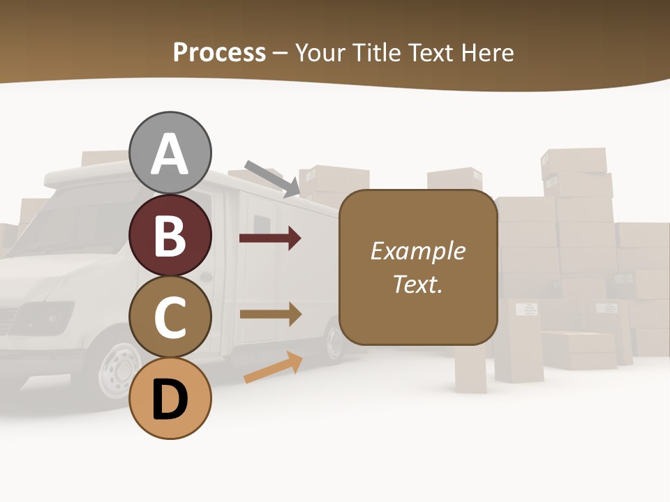 Carton Lorry Send PowerPoint Template