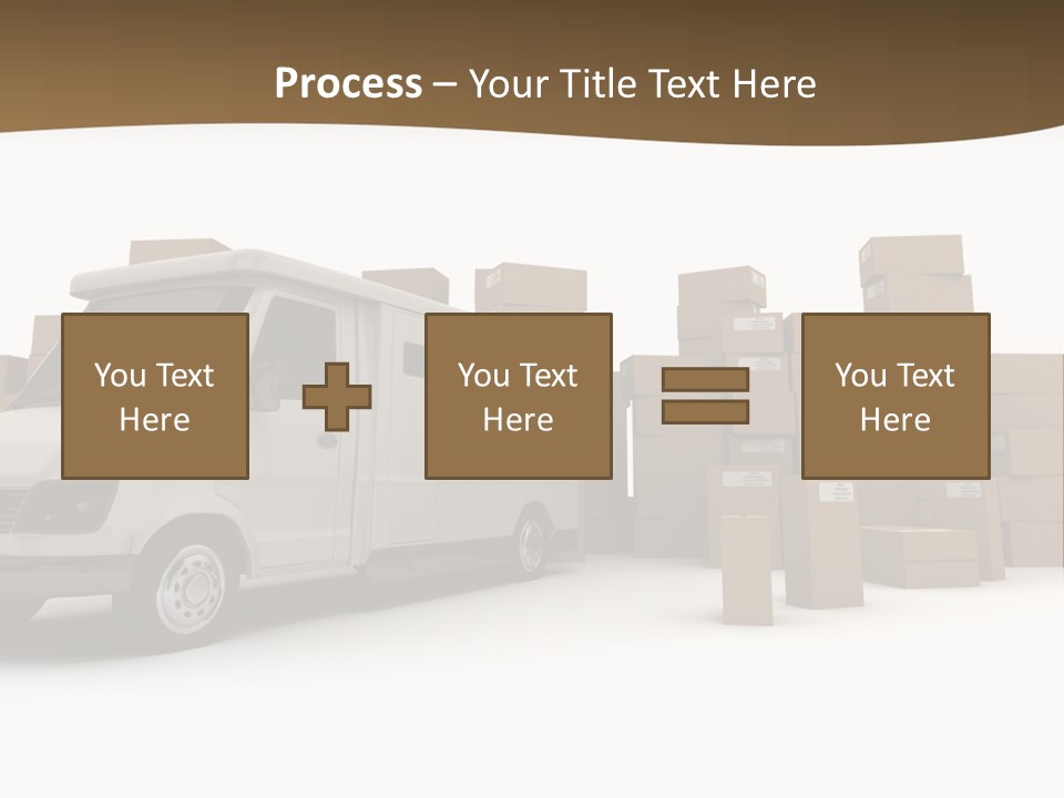 Carton Lorry Send PowerPoint Template