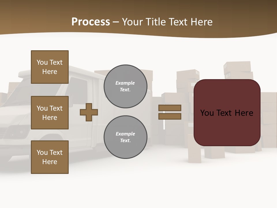 Carton Lorry Send PowerPoint Template