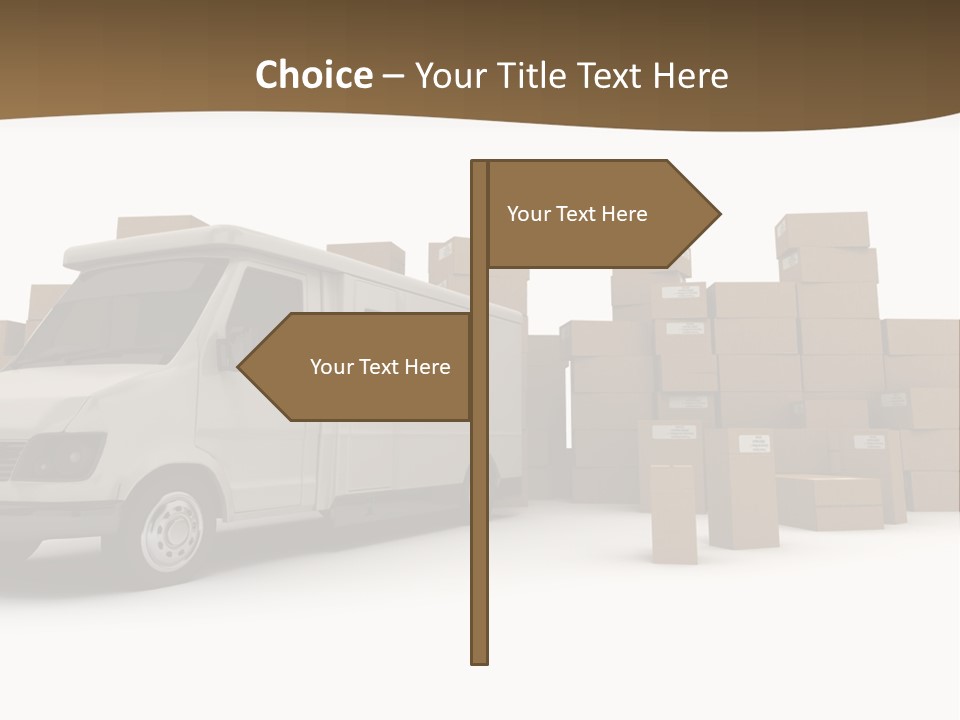 Carton Lorry Send PowerPoint Template
