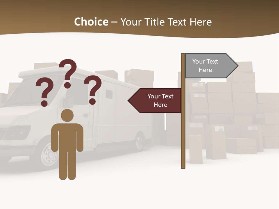 Carton Lorry Send PowerPoint Template