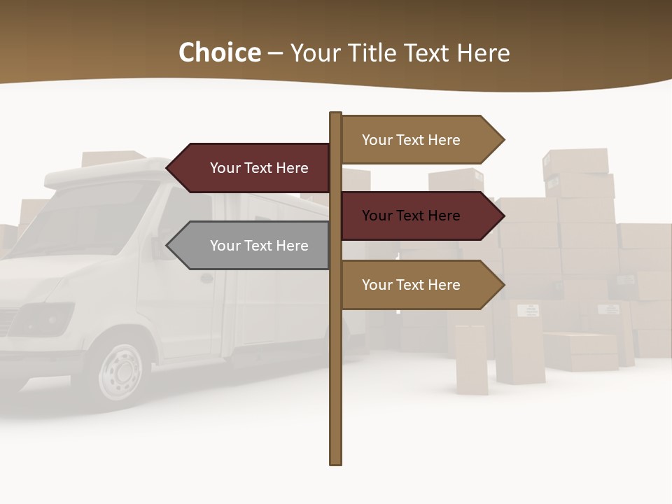 Carton Lorry Send PowerPoint Template