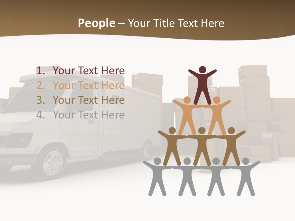 Carton Lorry Send PowerPoint Template