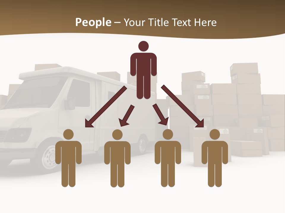 Carton Lorry Send PowerPoint Template