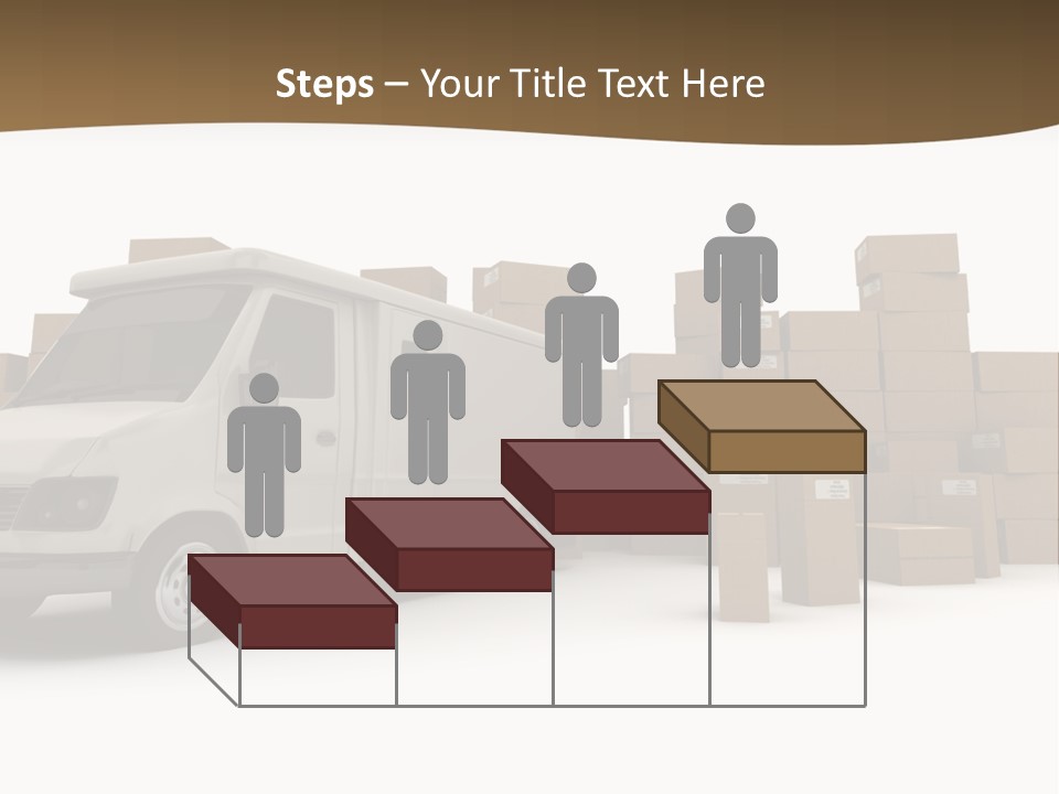 Carton Lorry Send PowerPoint Template