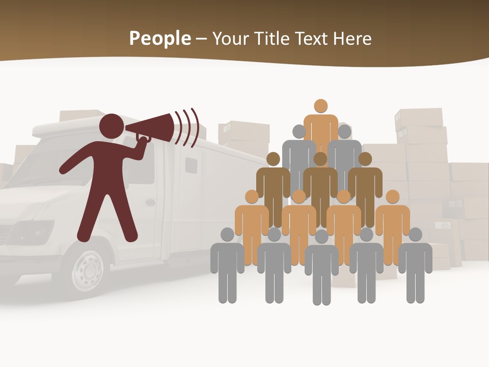 Carton Lorry Send PowerPoint Template